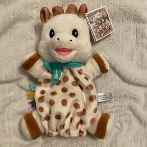 New Sophie La Girafe Blankie Puppet Plush Baby Security Blanket Lovey